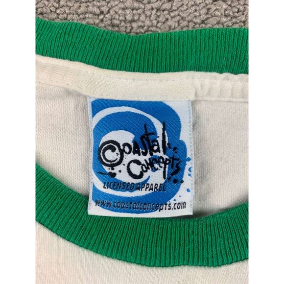 VTG Sesame Street Medium White Green Ringer Graphic T Shirt USA Made - Picture 4 of 10